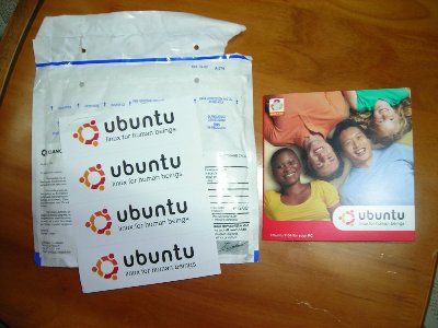 ubuntu寄来的光盘