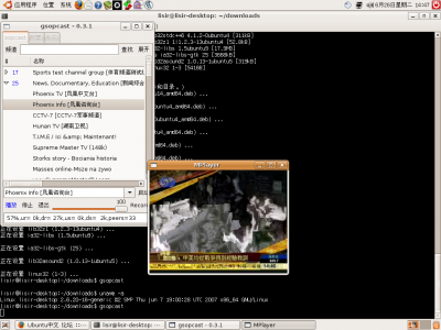 AMD64 Ubuntu 7.04中用gsopcast看网络电视