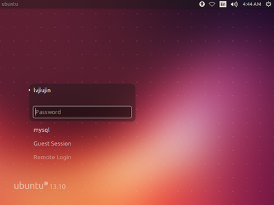 在win7上,用VM9.0 装的ubuntu1304虚拟机进入