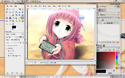 最后，照例是要秀一下gimp，虽然不会用（用惯PS了）。。。