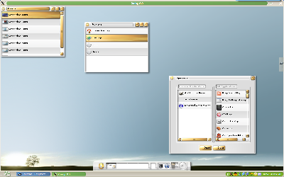 很早以前的，windows xp + xming + colinux + debian etch + e17