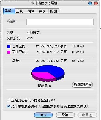 windows C：盘属性