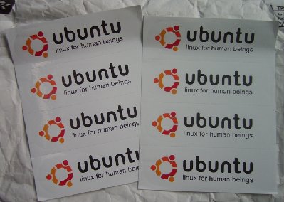 2片ubuntu的不干胶