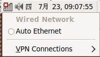 在安装VM时选择的Net链接方式，不过安好UBUNTU后，那个wired network一直为<br /><br />灰色，不能用，为什么呀？