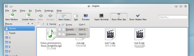dolphin的“视图”按钮