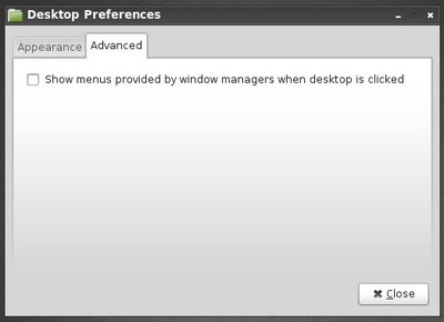 2、我进入 desktop preferences里面设置了显示桌面管理菜单……