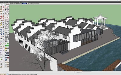 sketchup pro， WINE下面可以运行，速度还可以。但推荐用NVIDIA FEMI GTX460以上的显卡配合。LINUX下面建筑建模最有效率的软件了。