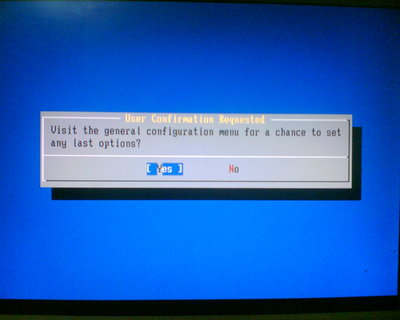 这里我们选YES，到下一个画面