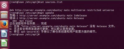 更新sources.list文件如下，然后failed