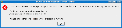 DCOP communications error (SKIM)